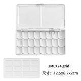 AOOKMIYA Empty Palette Watercolor Pigment Plastic Packaging Box 24/48 Grid Watercolor Storage Box Student Paint Pallet Art Supplies