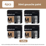 MIYA HIMI Jelly Pigment Single 30ml Gouache Pigment 56 Colors Beginners Try Supplement Replacement Training Art Gouache Pigment