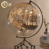 Transparent Globe Living Room TV Cabinet Wine Cabinet Entrance Desk Table Decoration High-end Light Luxury Modern