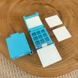 AOOKMIYA Empty Palette Portable Folding Watercolor Box 9 Compartments 0.5ML Paint Tray 3D Printing Travel Painting Artist's Art Supplies