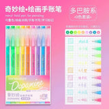198/6 PCS Drawing Highlighter Morandi Gel Pen Student Diary Scrapbook Painting DIY Gel Pen Office School Supplies Stationery