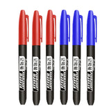 6 PCS Permanent Marker Pen Manga Drawing Markers Black Blue Red Waterproof Ink Sketch Pens Stationery Art School Supplies