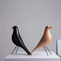 AOOKMIYA ART+ Creative Gifts TingKe Nordic simple ins wooden bird ornaments creative home decoration wood solid wood bird crafts housewarming birthday gift
