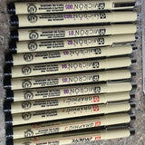 Pigma Micron Pen Neelde Drawing Pen 003 005 01 02 03 04 05 08 1.0 2.0 3.0 Brush Art Markers Designer Drawing Sketch Pen Suppli