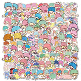 100PCS Stickers Cute Cinnamoroll Kuromi My Melody Sticker For Laptop Phone Case Girls Sanrio My Melody Anime Stickers