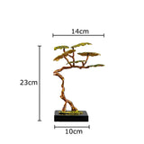 Creative Enamel Pine Tree Statue Desk Decoration Ornaments Metal Artwork Modern Crafts Pine Tree Sculpture Room Aesthetics Decor