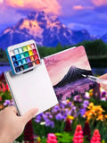 National Style Series 24 Color Solid Watercolor Box Painting Board Color Mixing Small Picture Book Set Student Painting Supplies