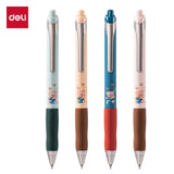 Deli 4pcs Black Ink Quick-drying Cute Gel Pen Signing Pen School Supplies Gift Kawaii Gel Pens Office Supplies Stationery