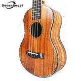 SevenAngel 23" Professional Concert Electric Ukulele All Solid Wood 4 strings Hawaiian Guitar Sweet Acacia wood KOA  Ukelele