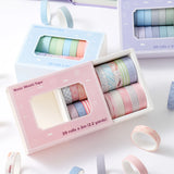 20 rolls Washi Tape Set Simple Thin Masking Tape For DIY Arts Crafts Gift Wrapping Journaling Scrapbooking Labeling Coding Deco