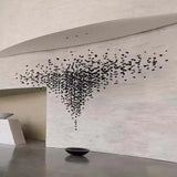 Hanging Lamp Hotel Lobby Decorative Lighting Stairs Art Irregular Chandelier Custom Black Art Luxury Stone Crystal Chandelier