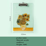 Transparent acrylic board clip Wallet Binder High-value Folder Board Test Paper Storage Artifact Students Exam Pad Writing Board