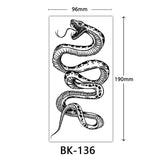 AOOKMIYA Waterproof Flower Temporary Tattoos for Women Black Floral Tattoo Stickers for Hand Arm Body Disposable Fake Tattoo Body Art