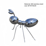 Ant stainless steel outdoor garden lawn square Animal park hotel lobby water feature sculpture ornament