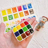 AOOKMIYA Schmincke Master Watercolor Paint Packing 12 Colors Seascape Marine Plant Artist Painting Portable Paint Box Art Supplies