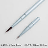 AOOKMIYA Portable Double-headed Nylon Paint Brush Round Head Lacquered Metal Rod Watercolor Brush Travel Painting Student Art Supplies