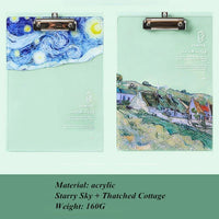Transparent acrylic board clip Wallet Binder High-value Folder Board Test Paper Storage Artifact Students Exam Pad Writing Board