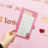 A6 Notebook Inside page 6 Ring Journal Spiral Replacement Journal Cute Note Book Weekly Grid Blank Diary Paper free shipping