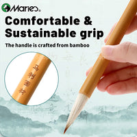 AOOKMIYA Marie's 3pcs Chinese Writing Brush Set,Wolf Hair Calligraphy & Painting Brush Ink Beushes Kit to Ink Painting,Oil,Gouache,Rocks