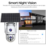JOOAN 4K Solar Security Camera Wireless Outdoor Dual Lens Solar IP Camera PIR Color Night Vision Auto Tracking Battery CCTV Cam