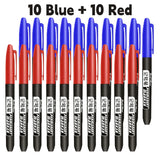 6 PCS Permanent Marker Pen Manga Drawing Markers Black Blue Red Waterproof Ink Sketch Pens Stationery Art School Supplies