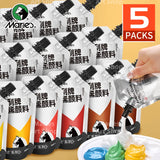 AOOKMIYA Marie's 5 Packs 100ml/3.38oz Colorful Acrylic Paint Set for Models,DIY Craft,Canvas,Eggs,Rock,Wood,Wall for Adults & Artists