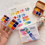 AOOKMIYA Schmincke Master Watercolor Paint Subpackage Six Primary Color Set Solid Watercolor Portable Paint Box Art Supplies