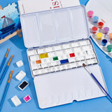 Empty Watercolor Palette, Metal Watercolor Tins Box Palette Paint Case, Suitable for Watercolor, Acrylic, Gouache, Oil Painting