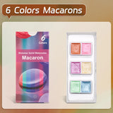 AOOKMIYA 6 Colors Metallic Watercolor Glitter Solid Pigment,Professional Flash Golden Slivery Starry Iridescent Paints for Adults,Artists