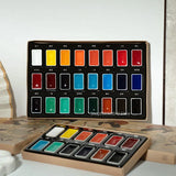 AOOKMIYA Rubens 12/24 Colors Solid Chinese Painting Paint Large Plate Full of Ink Watercolor Painting Pigment Professional Art Supplies