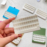 AOOKMIYA Portable Palette Ultra-thin Business Card Holder Watercolor Box 12/24/36 Grid Paint Tray Artist Travel Painting Supplies