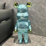 50/80cm Plating Bear Figure Aesthetic Violent Bear Statue Large Sculpture Figurine Luxury Livingroom Decoration Home Ornament