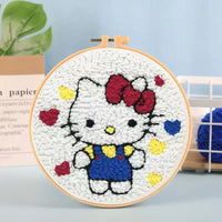 AOOKMIYA DIY Craft Punch Needle Embroidery Kits Sewing Kit Needlework Cross Stitch for Beginner Magic Pock Pen Set Home Painting Decor