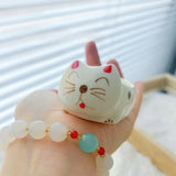 AOOKMIYA Creative Ceramic Watercolor Palette Cute Cat/Dog Paint Tray Pen Holder Easy To Clean Portable Painting Art Supplies