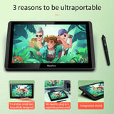 Bisofice 12HD-A H-IPS LCD Graphics Drawing Tablet Monitor 11.6 Inch Size 1366x768 Display 8192 Pressure Level Passive Technology