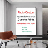 Customiz Wedding Photos Prints Your Family Photo on Canvas Poster Personalise Custom Canvas Paintings Livingroom Wall Home Decor