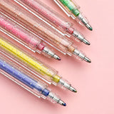 8/12/18 Color Glitter Gel Pen Set Stationery Iitems 1.0mm Gel Pens DIY Writing Drawing Stationery Back to School Supplies Gifts