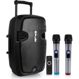 Christmas.Pyle Karaoke Portable PA Speaker System - 1600W Active Powered Bluetooth Compatible Speaker, Rechargeable Battery