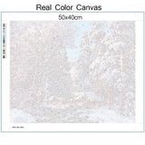 AOOKMIYA 218-378 Painting By Number Winter Landscape Home Decor For Unique Gift