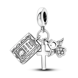 2025 Hot Sale Charms Bead 925 Sterling Silver Pink Butterfly Luminous Firefly Dangle Fit Bangle Bracelet Necklace DIY Jewelry