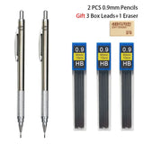 Mechanical Pencil Set 0.3 0.5 0.7 0.9 1.3 2.0mm Full Metal Art Drawing Painting Automatic Pencil Office School Supply Stationery