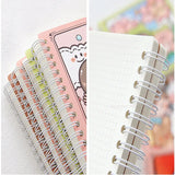 Square Handbook Sub-Grid Coil Notebook Memorial Book Planner Diary Elementary School Student Gift