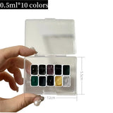 AOOKMIYA ROSA New 10 Color Precipitated Watercolor Pigments 10ml Tube Master Watercolor Paint Student Artist Painting Supplies