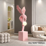 Creative Art Moon light Angel Sculpture with Ambient Lamp Large Luxury Figure Modern 150cm Home Living Room Decor Floor statue