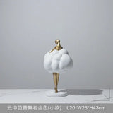 Creative Art Ballet Girl Resin Statues Ornament Living Room Porch Hotel Lobby Large Floor Sculpture Decoration Modern Home Decor