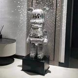 AOOKMIYA 80cm Flash Bear Figurine Giant Disco Mirror Bear Statue Large Interior Sculpture Luxury Livingroom Decoration Home Ornament