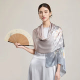 100% Silk Scarf Women Print Hangzhou Handkerchief Pure Silk Neckscarves Luxury Bufandas Silk Shawl  2025 Long Scarf