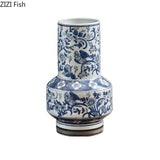 Classical Blue and White Porcelain Vase Flower and Bird Patterns Storage Jar Table Decoration Flower Arrangement Plant Pots