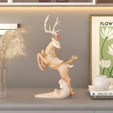 120cm Sculpture Creative Large Deer Statue Floor Decoration Living Room,Foyer,Sofa Side Lamp Ornament,Home Decor,Customized