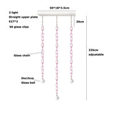 LED Artistic Colorized Chain Of Fate White Bubble Chandelier Lustre Hanging Lamps Suspension Luminaire Lampen For Dinning Room